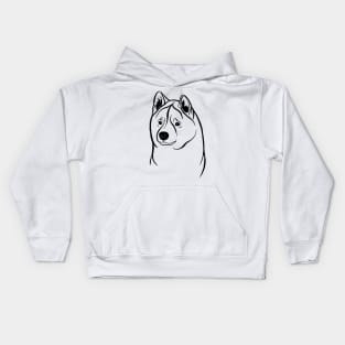 American Akita (Black and White) Kids Hoodie